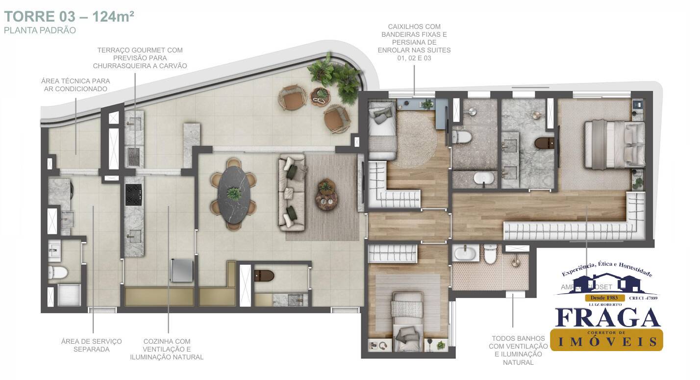 Apartamento, 3 quartos, 130 m² - Foto 3