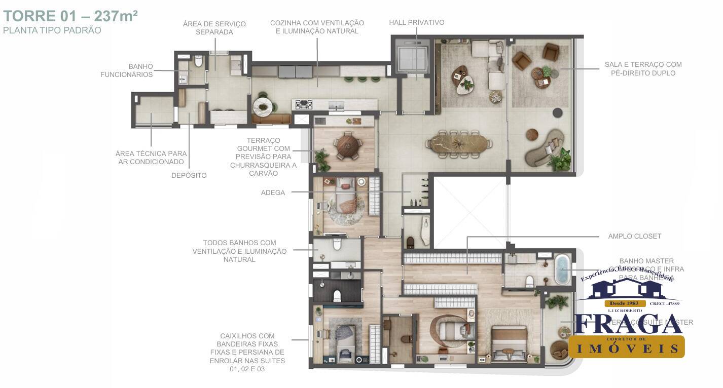 Apartamento, 4 quartos, 242 m² - Foto 3